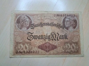 20 Mark Darlehenskassenschein Berlin German Empire 1914 Reichsschuldenverwaltung - Bild 1 von 10
