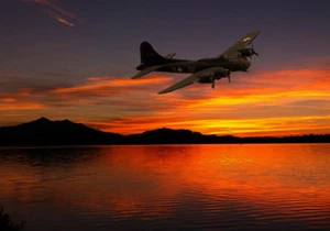 B-17 Flying Fortress Sally B sunset canvas prints various sizes free delivery - Imagen 1 de 1