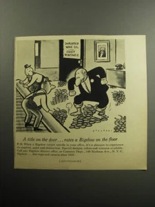 1957 Bigelow Carpets Advertisement -  cartoon by Abel Quezada - Picture 1 of 1
