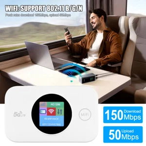 Portable 4G Wireless WIFI colour screen plug-in Unlocked Hotspot support 5G card - Picture 1 of 10
