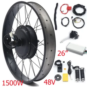 1500W Fat-Bike Fatbike Kit de conversión 26 pulgadas E-bike E-bike 48V Rueda trasera Motor Nuevo - Imagen 1 de 23