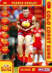 Tarjeta Gold Coast Suns AFL 2018 TeamCoach - Pearce Hanley - Imagen 1 de 3