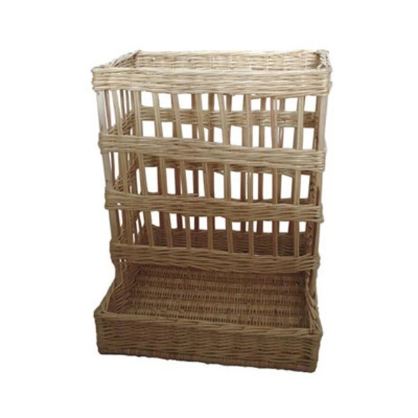 Natural Wicker Dispenser Basket Countertop Food Shop Display Storage - Image 1 of 1