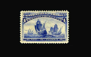 US Stamp Mint original gum, XF #233 Lightly hinged, deep ultramarine variety - Picture 1 of 1