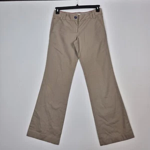 Ann Taylor Loft Pants Women’s Size 2 Beige Striped Cotton Trousers (51) - Picture 1 of 11