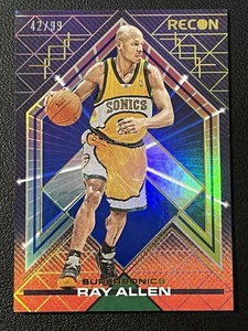 2021-22 Panini Recon Ray Allen #'d /99 Blue Holo Seattle Supersonics - Picture 1 of 2