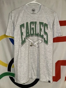 47 Brand Philadelphia Eagles T Shirt Medium Gray NFL Football Retro Super Bowl - Picture 1 of 5