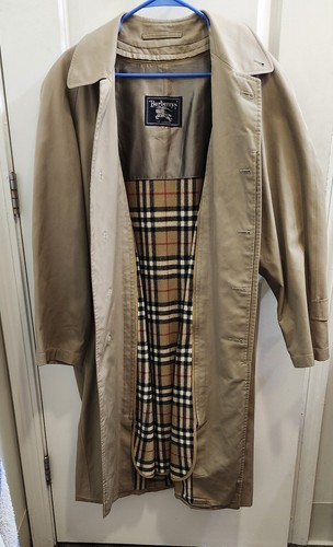 Trench cappotto uomo Burberry vintage beige fodera lana