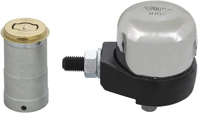 LUCCHETTO A CAMPANA MONOBLOCCO MEZZA SFERA SERRANDE ACCIAIO MASSICCIO VIRO 4221 - Immagine 1 di 3