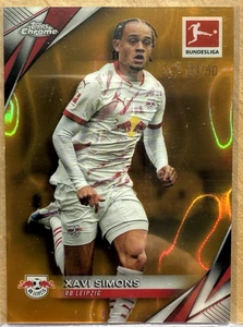 Xavi Simons Gold Lava 3/50 2024-25 Topps Chrome Bundesliga - Picture 1 of 2