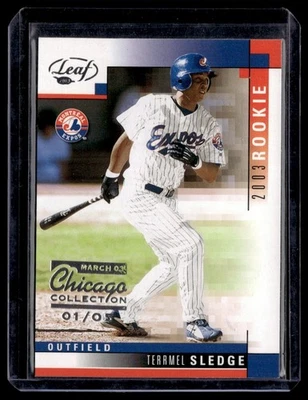 2003 Leaf Chicago National Collection Terrmel Sledge 1/5 #300 - Image 1 of 2