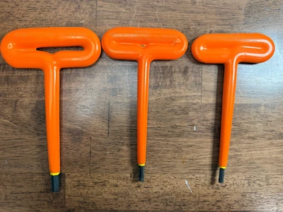 Insulated Hex wrench - Imperial 3 Pieces 1000 V T-Shape 5mm,6,mm,8mm - Image 1 of 4