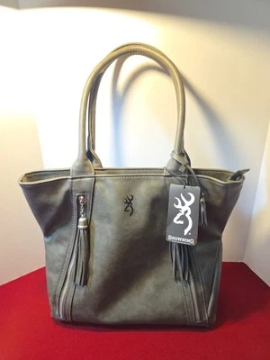 Browning Alexandria Concealed Carry Handbag Locking Purse |  Gray NWT - Image 1 of 4