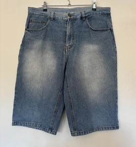Ozemocean Men’s Shorts Size 34 Light Blue Denim Jorts 90’s Vintage Surfwear - Picture 1 of 16