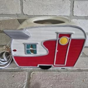 Scentsy Road Less Traveled Shasta Camper Warmer Red White Retired Travel Trailer - Picture 1 of 20