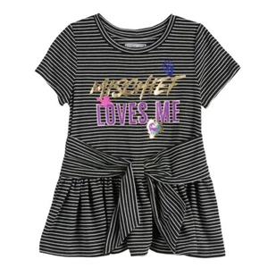 Disney Descendants D-Signed "Mischief Loves Me" Shirt Top Girl's Size S 7-8 NEW - Picture 1 of 1