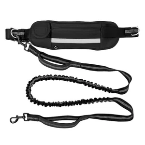 Sale Adjustable Hands Free Dog Leash Lead Waist Bag Belt Jogging Walking Running - Picture 1 of 6