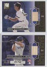 2001 Donruss Elite Back 2 Back Jacks /50 Don Mattingly Todd Helton #BB-34
