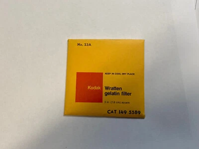 KODAK WRATTEN GELATIN FILTER NO. 23A 3" /7.6cm Square unopened - Image 1 of 2