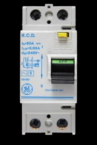 GENERAL ELECTRIC 80 AMP 30mA DOUBLE POLE RCD TYPE AC 304/28031-601 - Picture 1 of 6