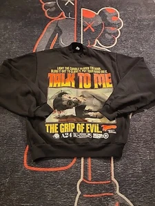 ONLINE CERAMIC TALK TO ME A24 HAUNTD WAGON BLACK CREWNECK SWEATSHIRT SIZE M - Picture 1 of 15