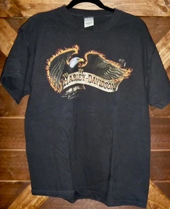 HARLEY DAVIDSON LATUS HARLEY DAVIDSON OREGON T-SHIRT SIZE LARGE BLK EC - Picture 1 of 7