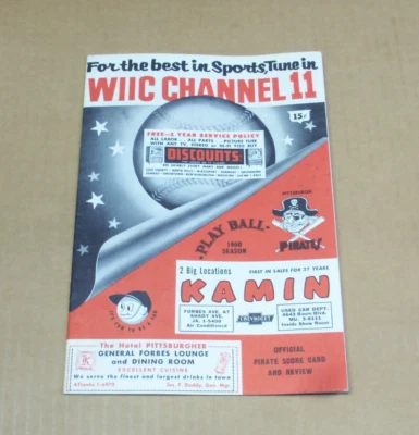 Pittsburgh Pirates, 1960 Regular Season Program, S. F. Giants, Scored - Image 1 of 3