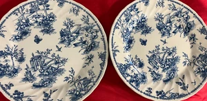 2 Churchill Chelsea blau und weiß TOILE 10 Zoll Essteller NEU - Bild 1 von 7