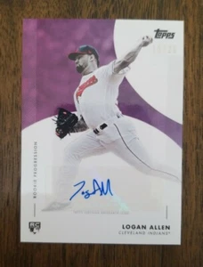 2020 Topps Rookie Progression Logan Allen Purple Parallel Auto 15/25 Indians - Picture 1 of 2