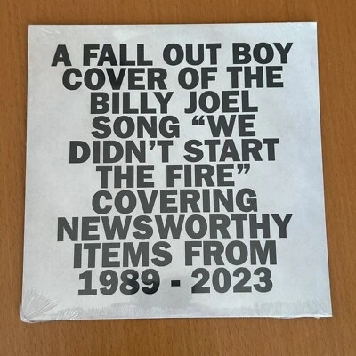 FALL OUT BOY WE DIDN'T START THE FIRE 7" LIMITED EDITION VINYL - IN HAND Foto 1 de 2