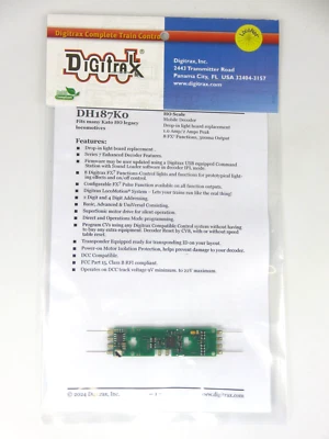 Digitrax DH187K0 HO Scale Drop-in Board Type DCC Decoder Kato Legacy Locomotives - Image 1 of 3
