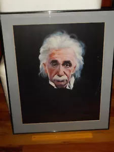 FRANK SZASZ Limited Edition ALBERT EINSTEIN Druck Glas gerahmt signiert - Bild 1 von 12
