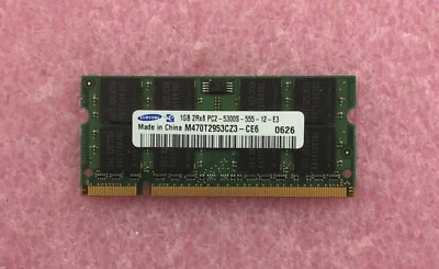 1GB SAMSUNG DDR2-667 PC2-5300S  NON-ECC SODIMM MEMORY RAM -  M470T2953CZ3-CE6 - Image 1 of 2