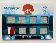 2019 Leaf Ultimate Sports Ultimate Relics Bob Gibson 5/5 Multi Jersey Patch