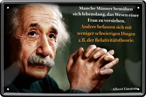 'Alcuni uomini cercano (Einstein)'' targa di latta 20 x 30 cm - Foto 1 di 4