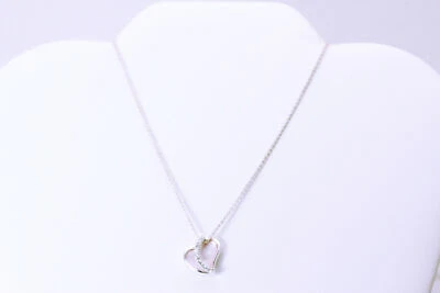 925 Sterling Silver Pink MOP & CZ heart on an 18" Pandora Chain 4.7g (NEC4544) - Image 1 of 4