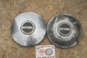 Tapacubos de remolque cámper nacional vintage de la década de 1930, par de 2. ~RARO~ - Imagen 1 de 12
