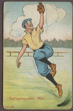 c.1900's Baseball Postcard That's Going Some-Wot?