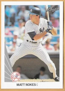 MATT NOKES NEW YORK YANKEES #314 - HOJA CASI NUEVA - MONTADA 1990 - Imagen 1 de 2