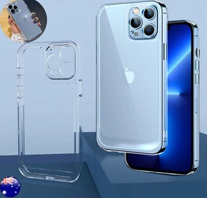 For iPhone 14 Plus 13 12 11 Pro Max Shockproof Clear Silicone Bumper Case Cover - Picture 1 of 12