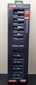 ICON 3/8" Drive Metric Impact Swivel Socket Set, 10 pc (I2UM-10) SAME DAY SHIP! - Picture 1 of 3