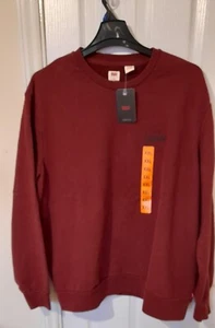 LEVI'S Mens San Francisco Logo Sweatshirt Jumper Large Maroon - Picture 1 of 6