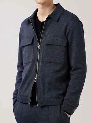Chaqueta a Rayas J Lindeberg Jarod Para Hombre Azul Medio Nueva con Etiquetas NUEVA FMTA06012 O323 Foto 1 de 4