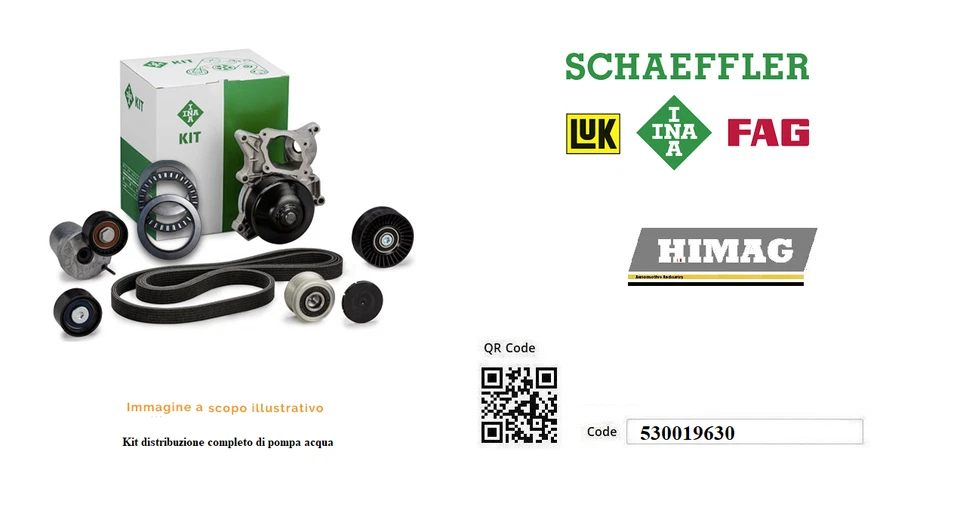 Ina Kit distribuzione + Pompa Acqua Renault Laguna II 1.9 DCi - Imagen 1 de 1