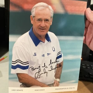 Lindy Infante Autographed Photo NFL Hard To Find Indianapolis Colts 8x10 Signed - Picture 1 of 4