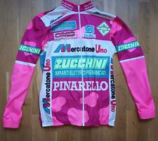 Mercatone Uno Zucchini Pinarello vintage Pink Radfahrer Trikot Langarm Gr L