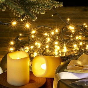 12Pcs Flameless LED Tealight Candle Flickering Votive Candles with Timer Battery - Picture 1 of 11