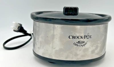 Calentador Crock Pot Little Dipper, 14-16 oz. Acero inoxidable con interior cerámico. Foto 1 de 4