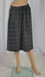 NWT $99 Athleta Size 22 Plus Size Amara Black Stripe Arrival Midi Skirt #586898 - Picture 1 of 7