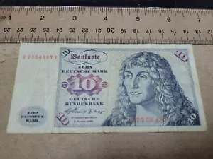 🇩🇪 West Germany 10 mark P-19a P-19 2 January 1960 Banknote 070623-18 - Picture 1 of 2